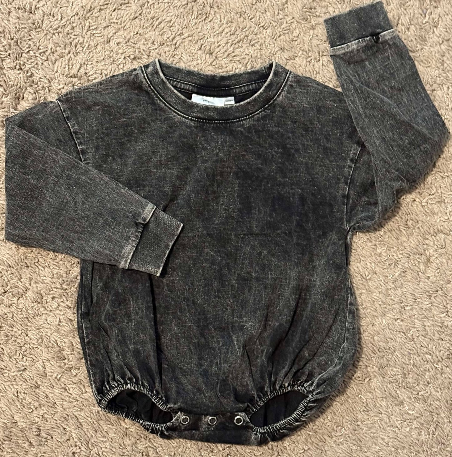 Acid Wash Baggy Romper