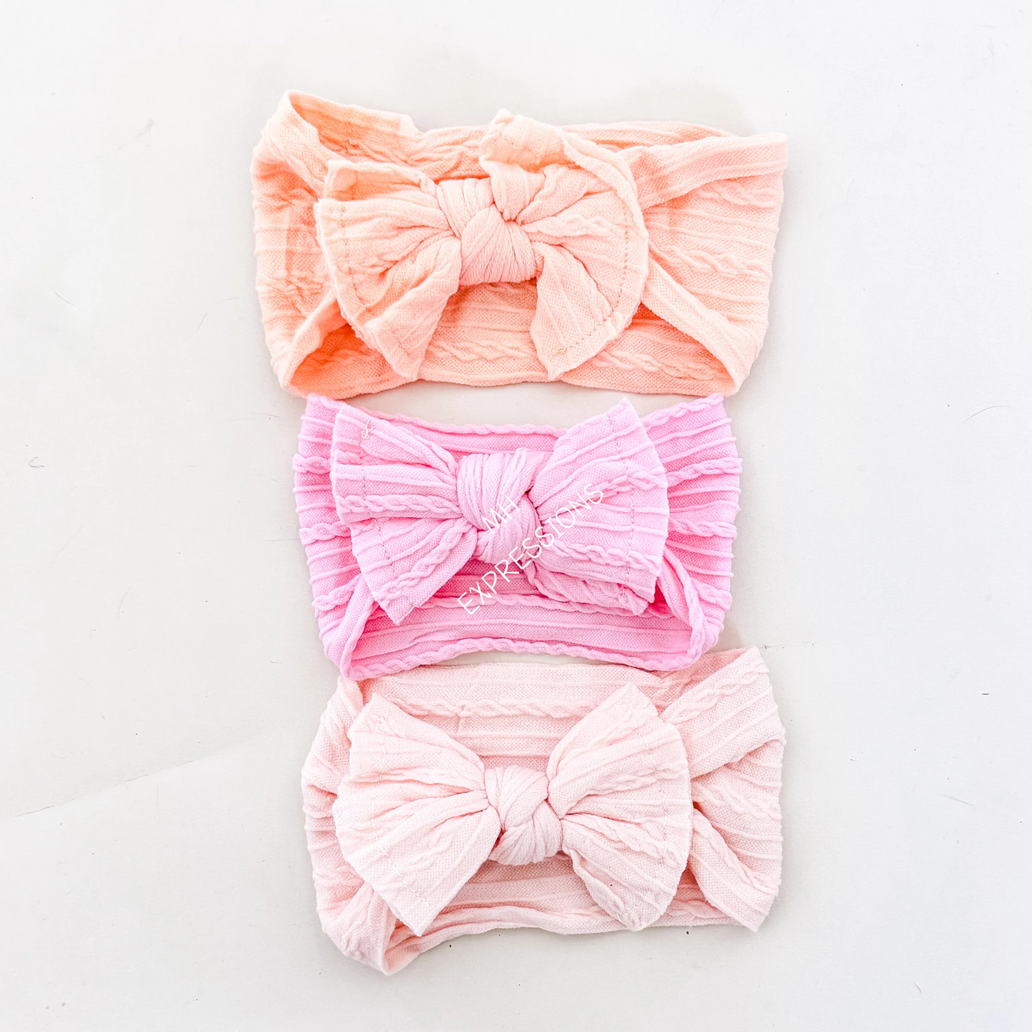 Nylon 3/Pack Headbands (Pinks)