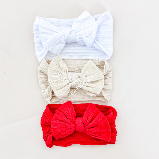 Nylon 3/Pack Headbands (Valentine's Mix)