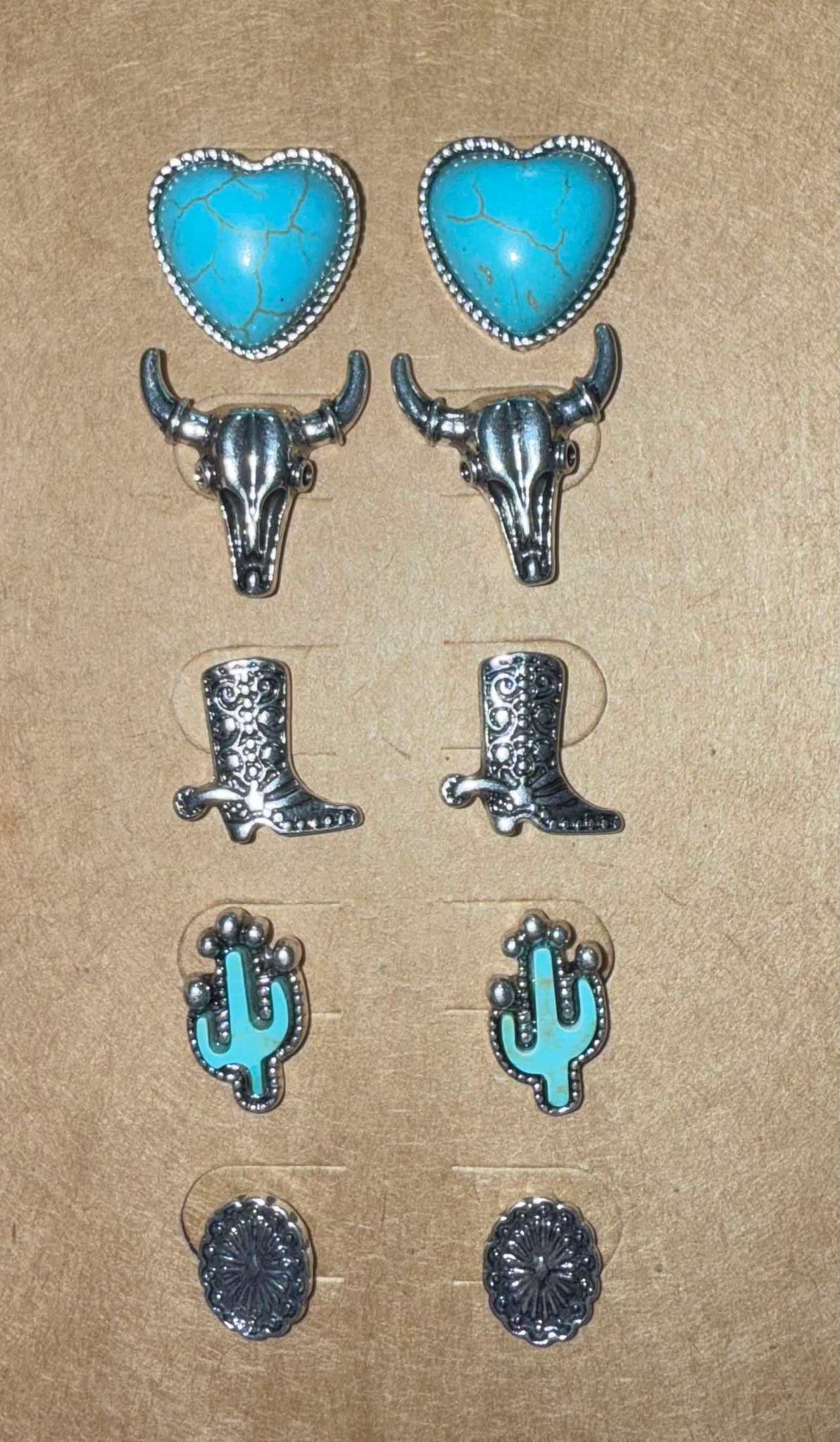 Western Turquoise Stud Earrings